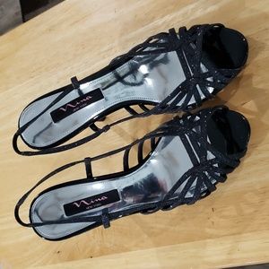 💥Nina Black Glitter Heels - Size 10